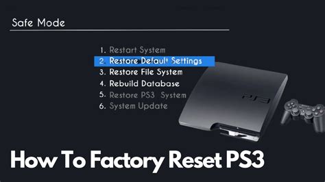 how to restart ps3 system|ps3 factory reset before selling.